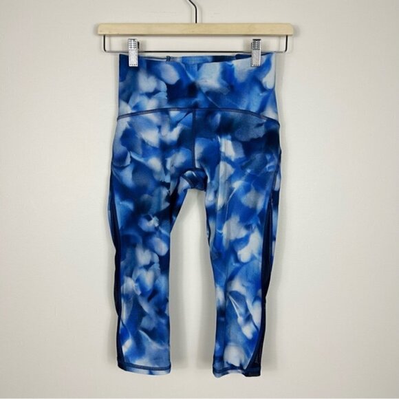Lululemon Train Times Crop 17" Mini Blush Blossom Alpine White Midnight Navy 4 - Picture 5 of 9